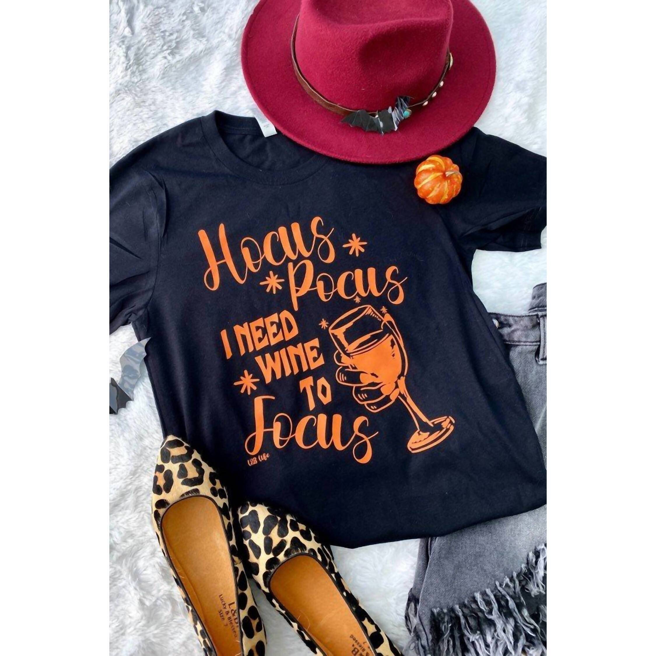 New Bella + Canvas Women's Hocus Pocus Wine Top In Black